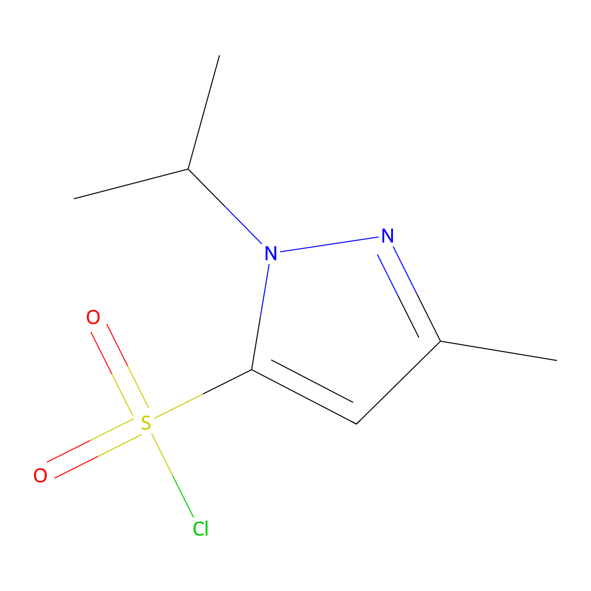 3-Methyl-1-(1-methylethyl)-1H-pyrazole-5-sulfonyl chloride molecular structure, CAS 1245823-44-2