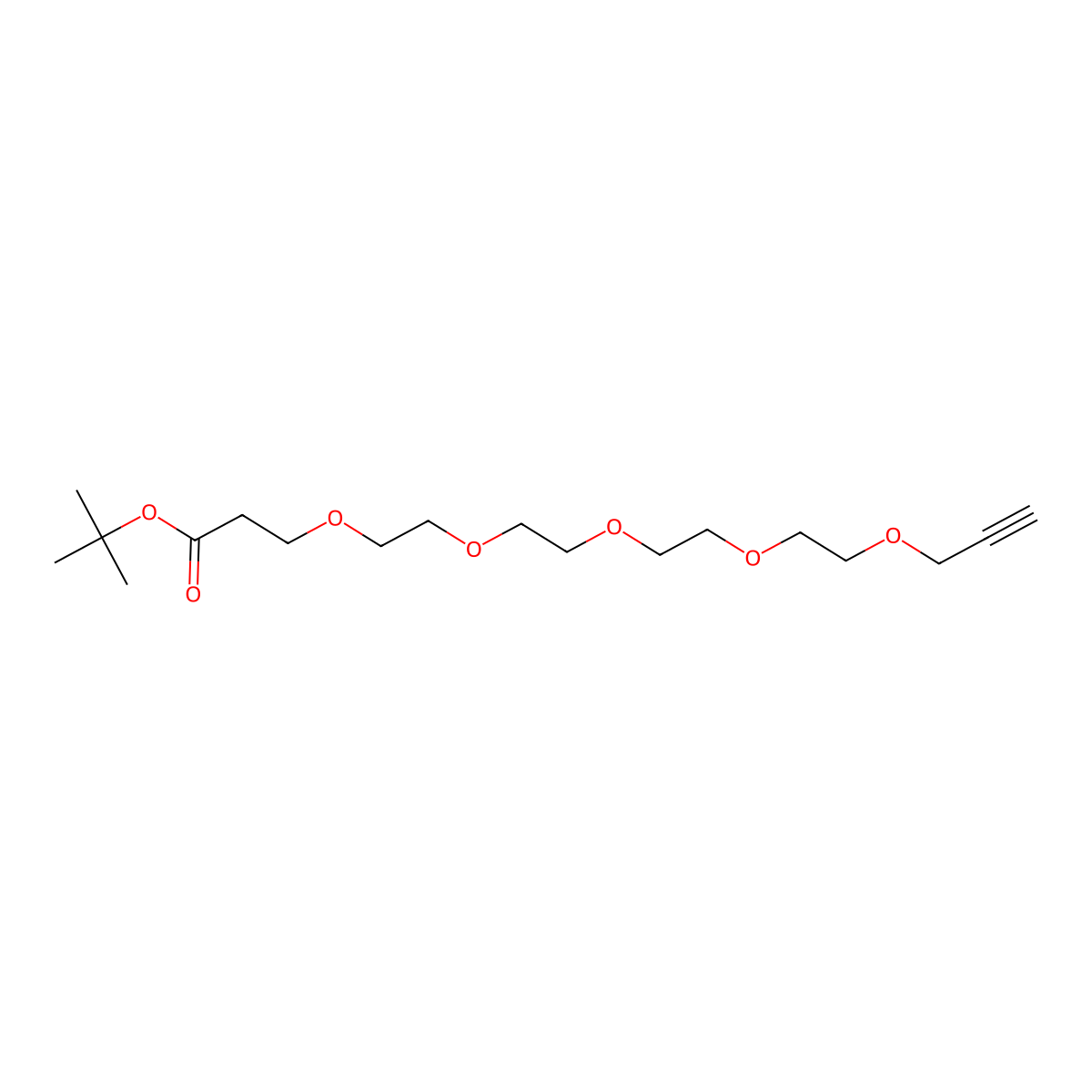 propargyl-PEG5-t-butyl ester molecular structure, CAS 1245823-50-0