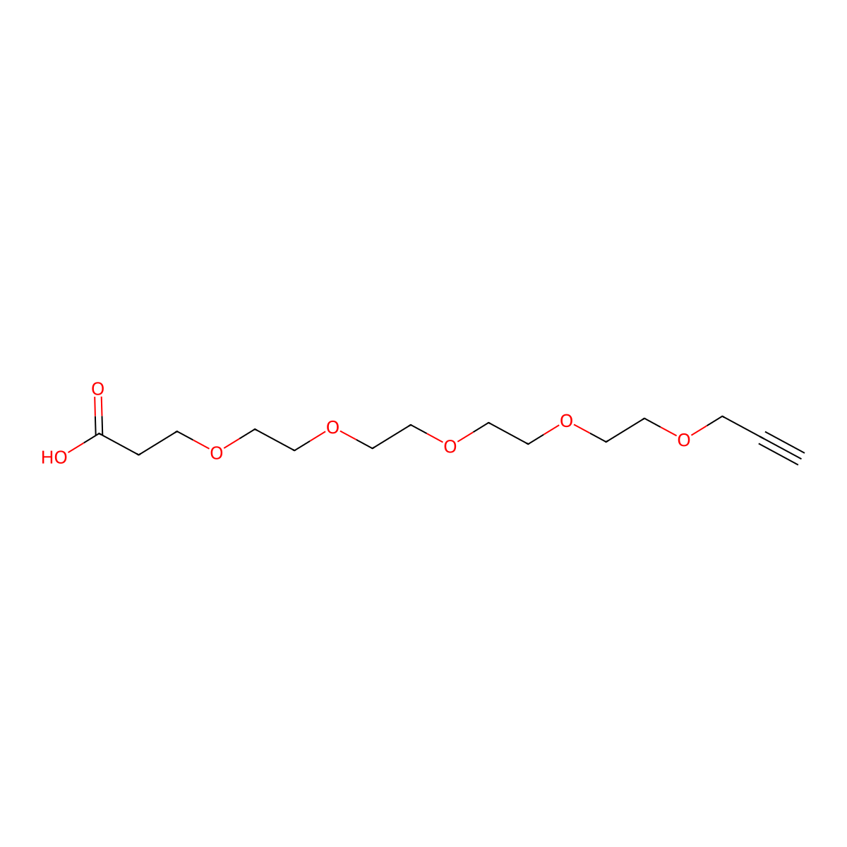 4,7,10,13,16-Pentaoxanonadec-18-ynoic acid molecular structure, CAS 1245823-51-1