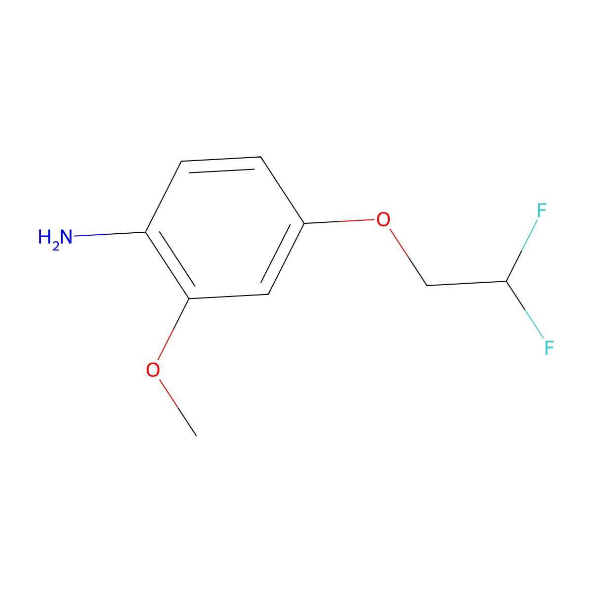 4-(2,2-Difluoroethoxy)-2-methoxyaniline molecular structure, CAS 1245823-81-7