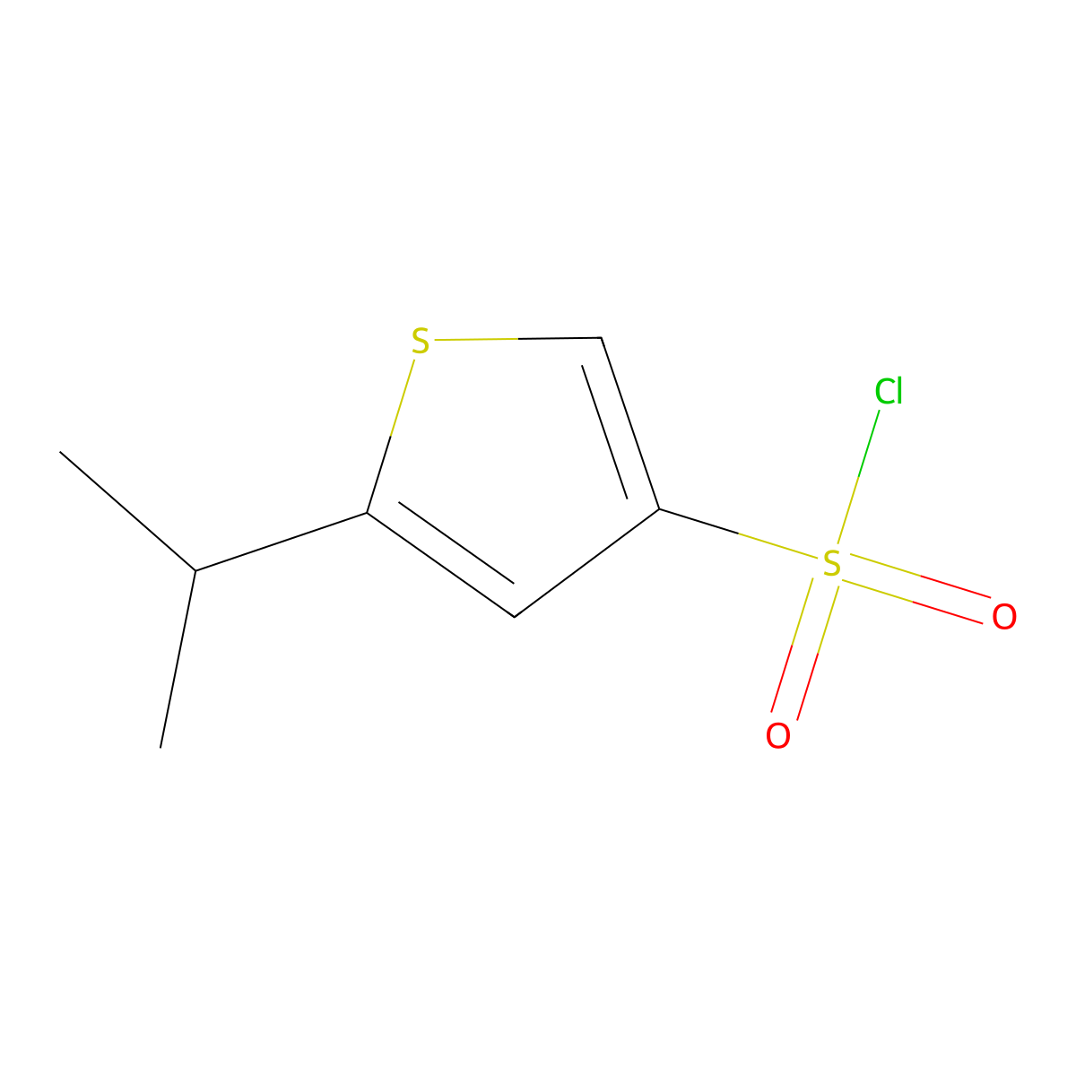 5-Isopropylthiophene-3-sulfonyl chloride molecular structure, CAS 1245823-84-0