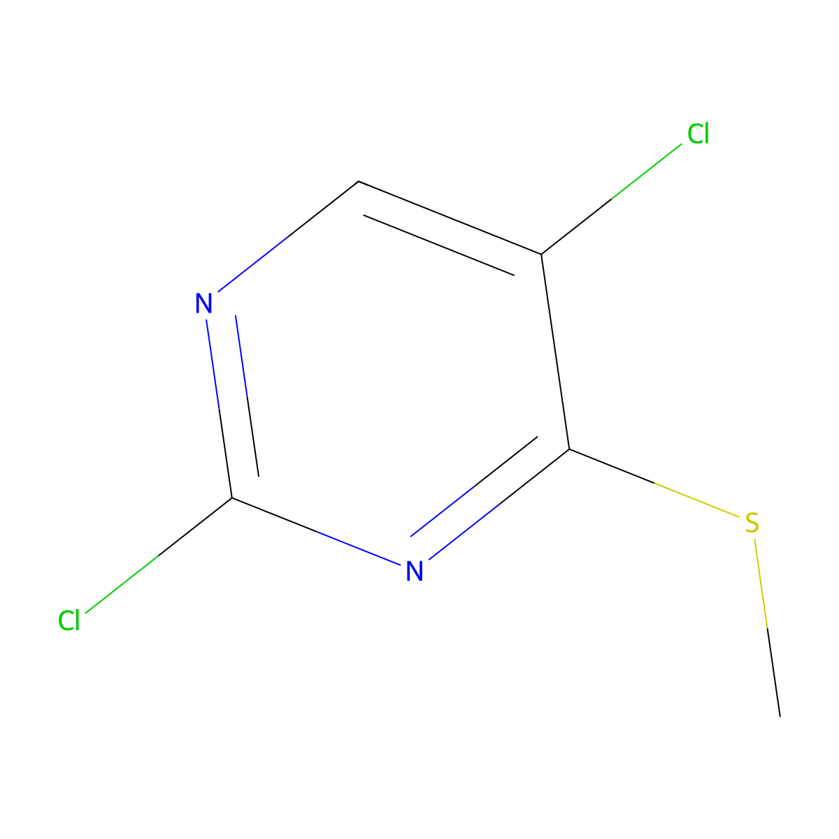 2,5-Dichloro-4-(methylsulfanyl)pyrimidine molecular structure, CAS 1245830-98-1
