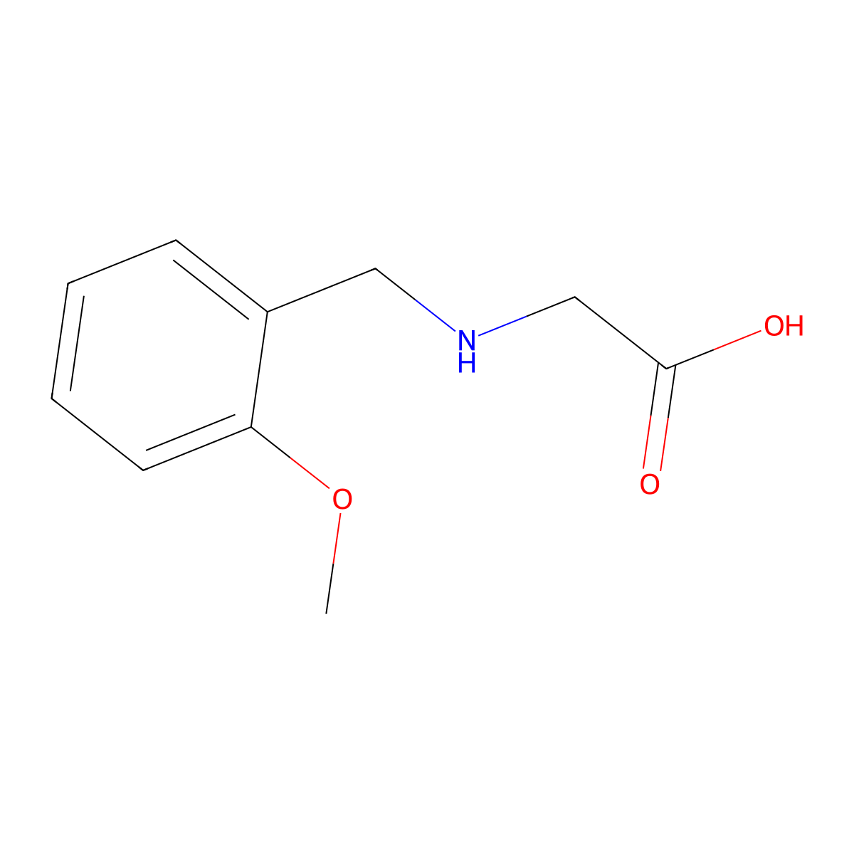 N-(2-methoxybenzyl)glycine molecular structure, CAS 124589-79-3