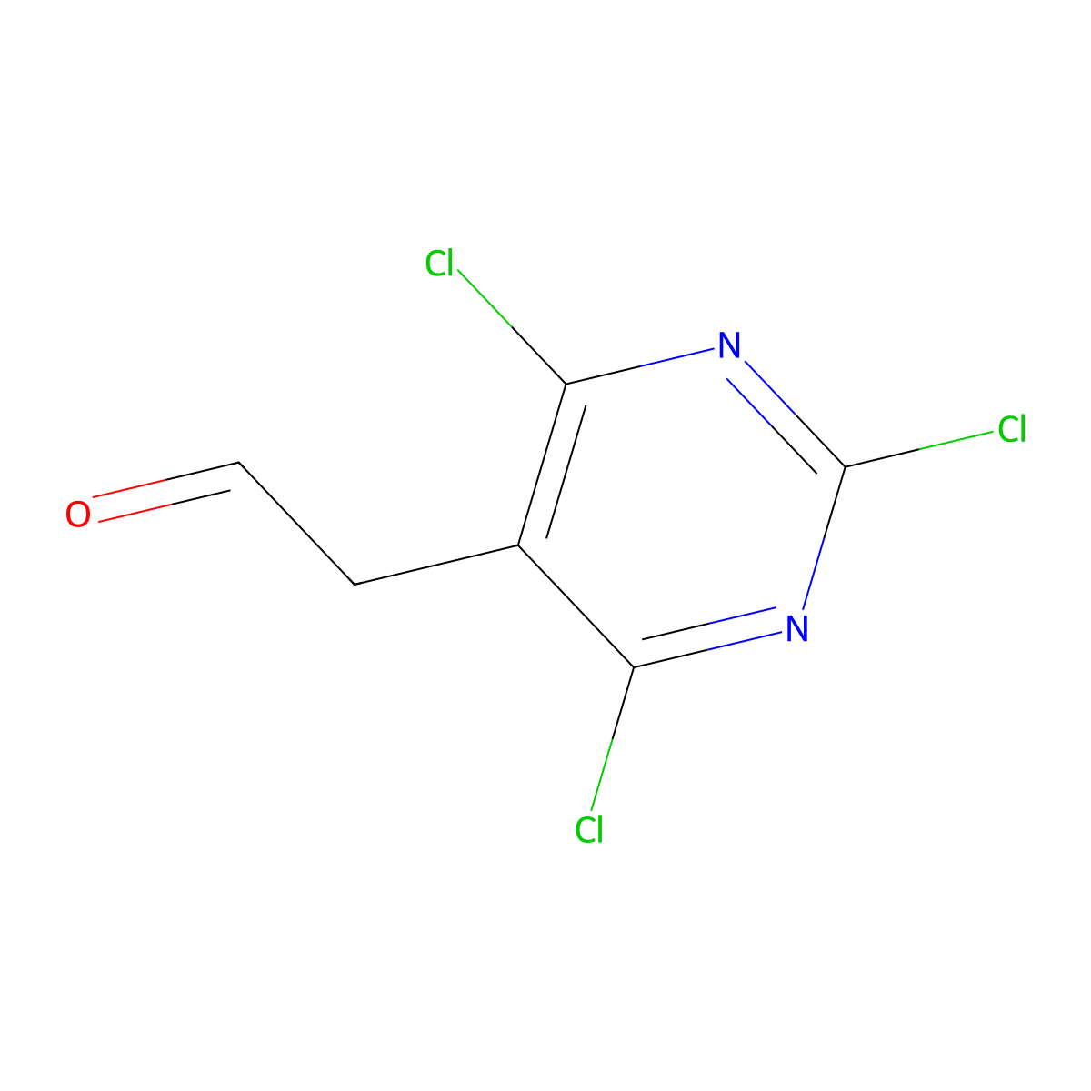 2-(2,4,6-Trichloropyrimidin-5-yl)acetaldehyde molecular structure, CAS 1245898-27-4