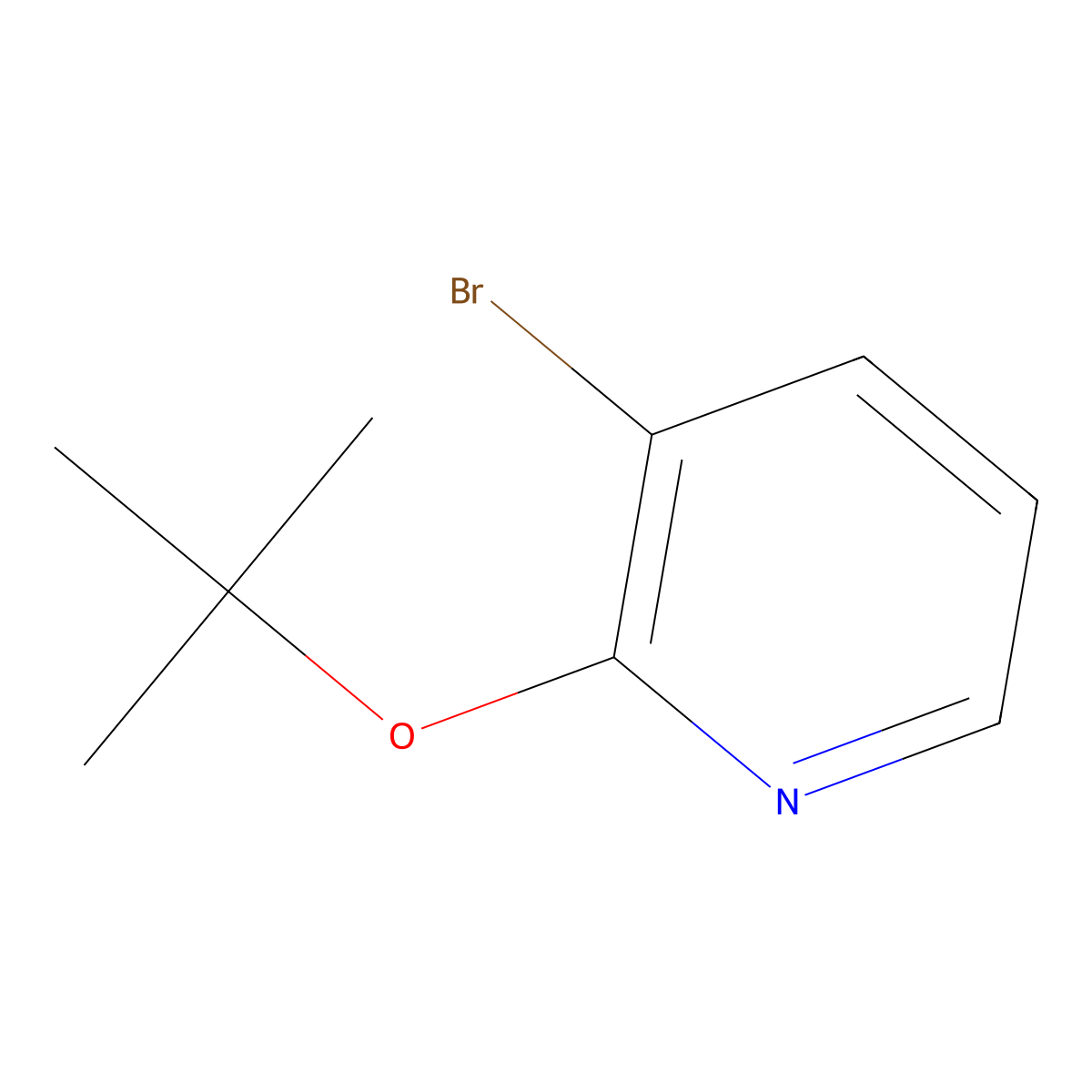 3-Bromo-2-(tert-butoxy)pyridine molecular structure, CAS 1245898-81-0