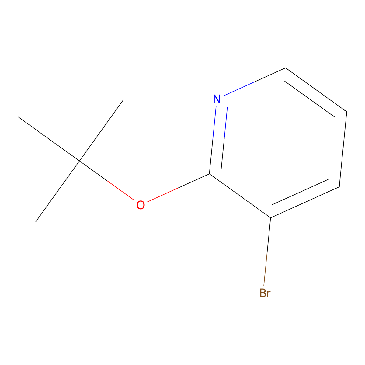3-Bromo-2-(tert-butoxy)pyridine molecular structure, CAS 1245898-81-0
