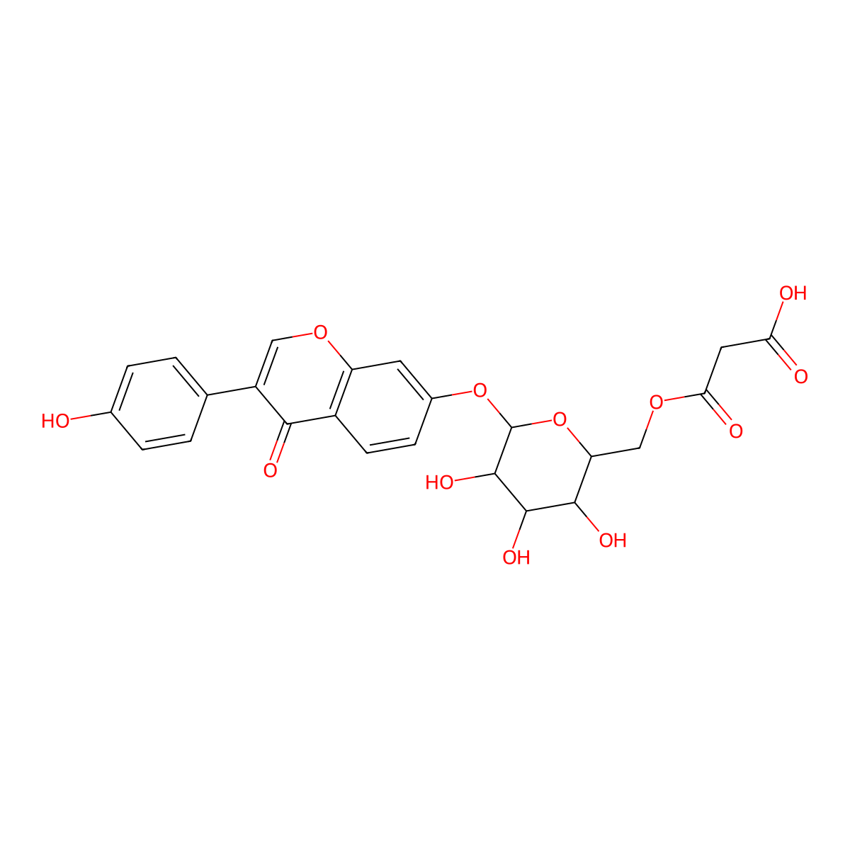 6''-O-Malonyldaidzin molecular structure, CAS 124590-31-4