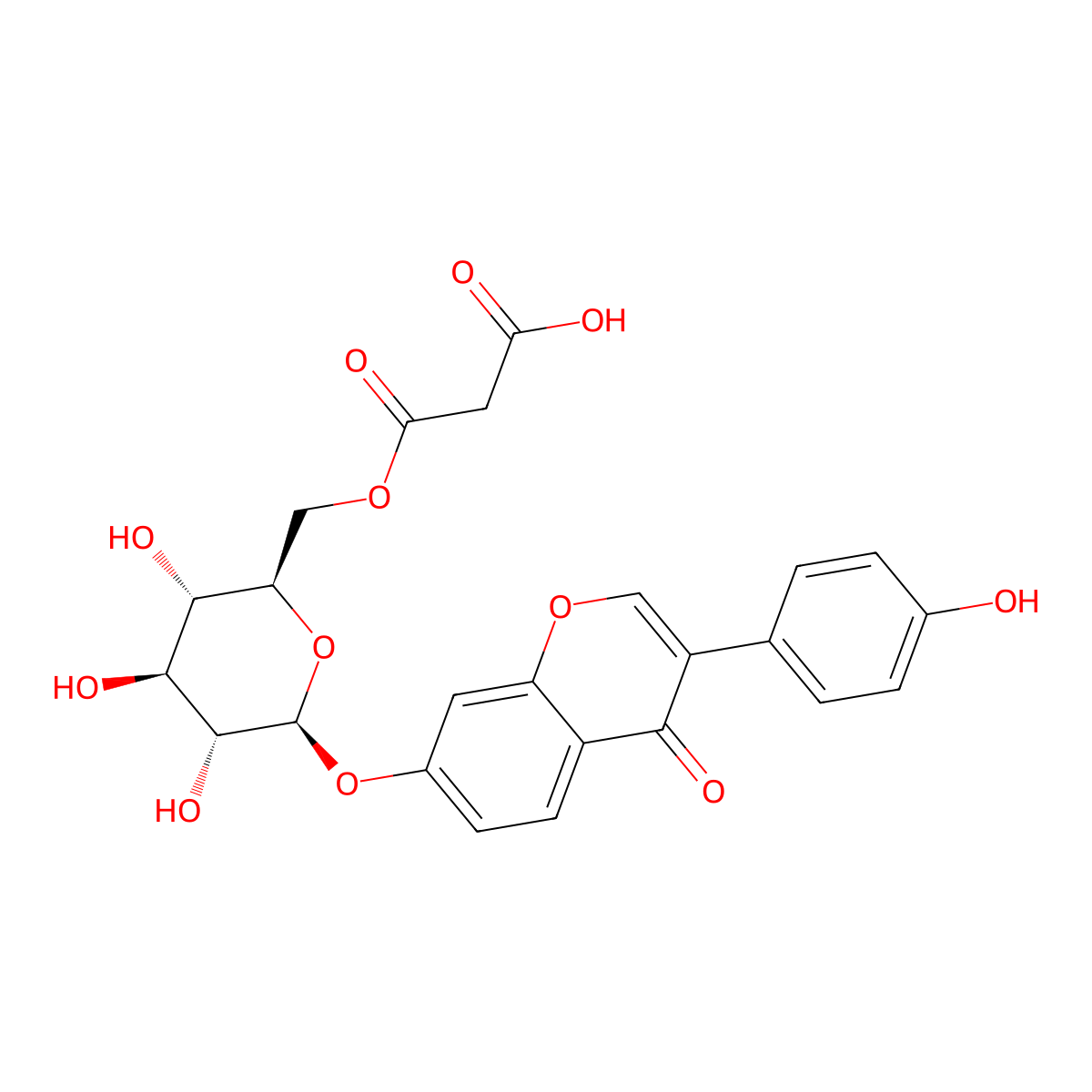 6''-O-Malonyldaidzin molecular structure, CAS 124590-31-4