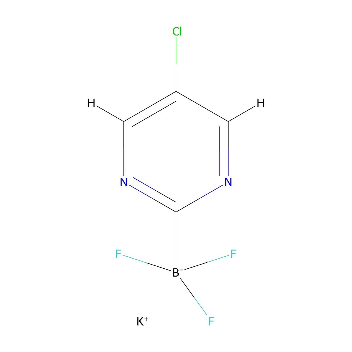 Potassium (5-chloropyrimidin-2-yl)trifluoroborate molecular structure, CAS 1245906-58-4