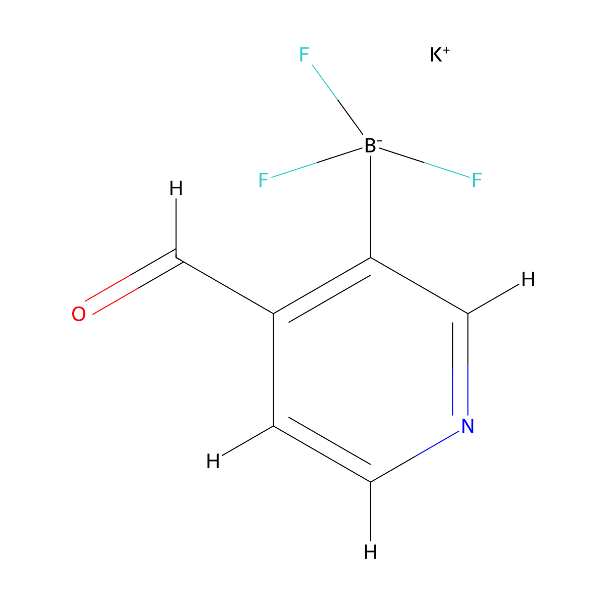 Potassium trifluoro(4-formylpyridin-3-yl)borate molecular structure, CAS 1245906-59-5