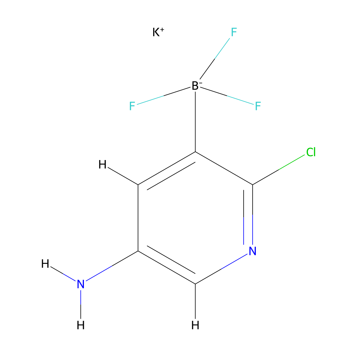 Potassium (5-amino-2-chloropyridin-3-yl)trifluoroborate molecular structure, CAS 1245906-63-1