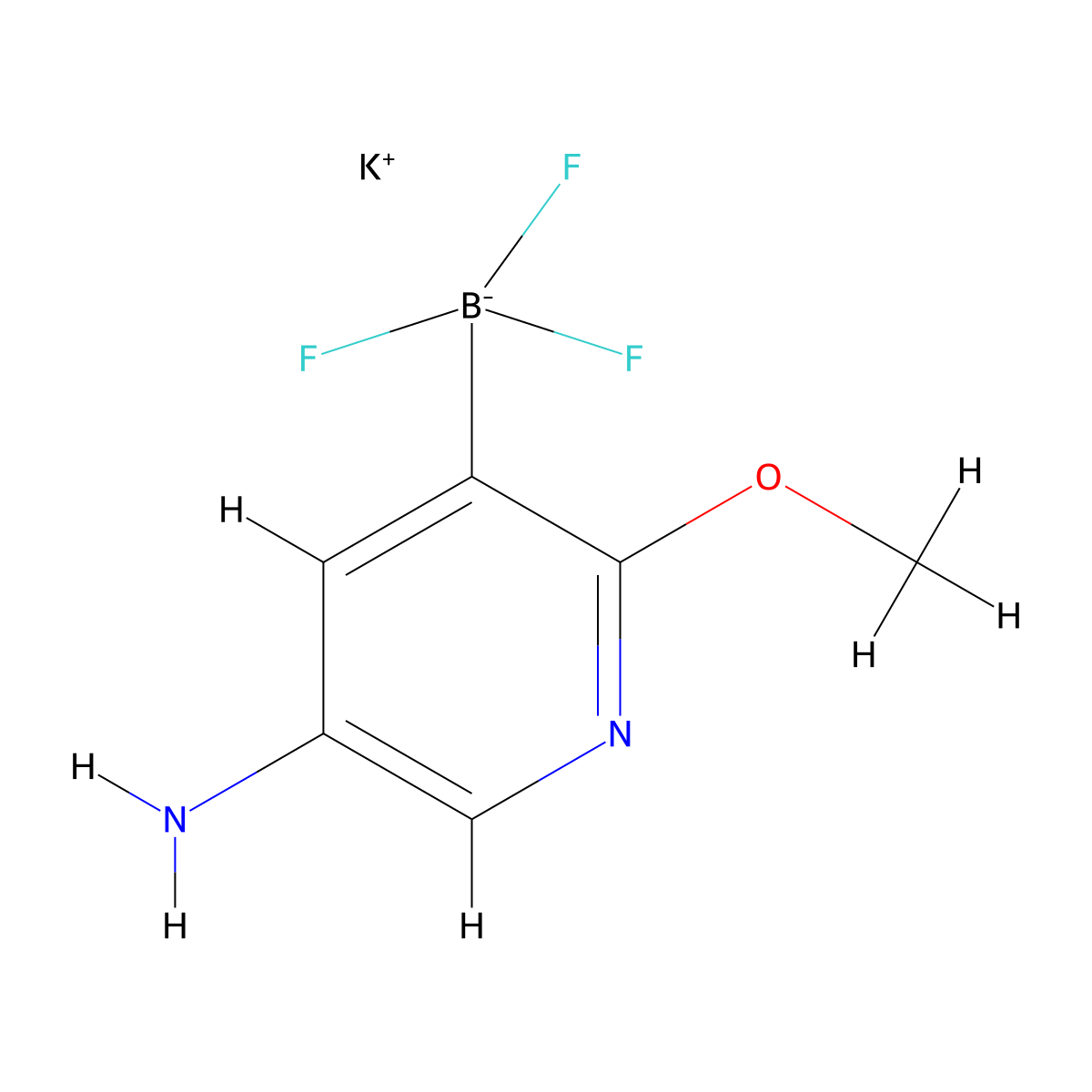 Potassium (5-amino-2-methoxypyridin-3-yl)trifluoroborate molecular structure, CAS 1245906-65-3