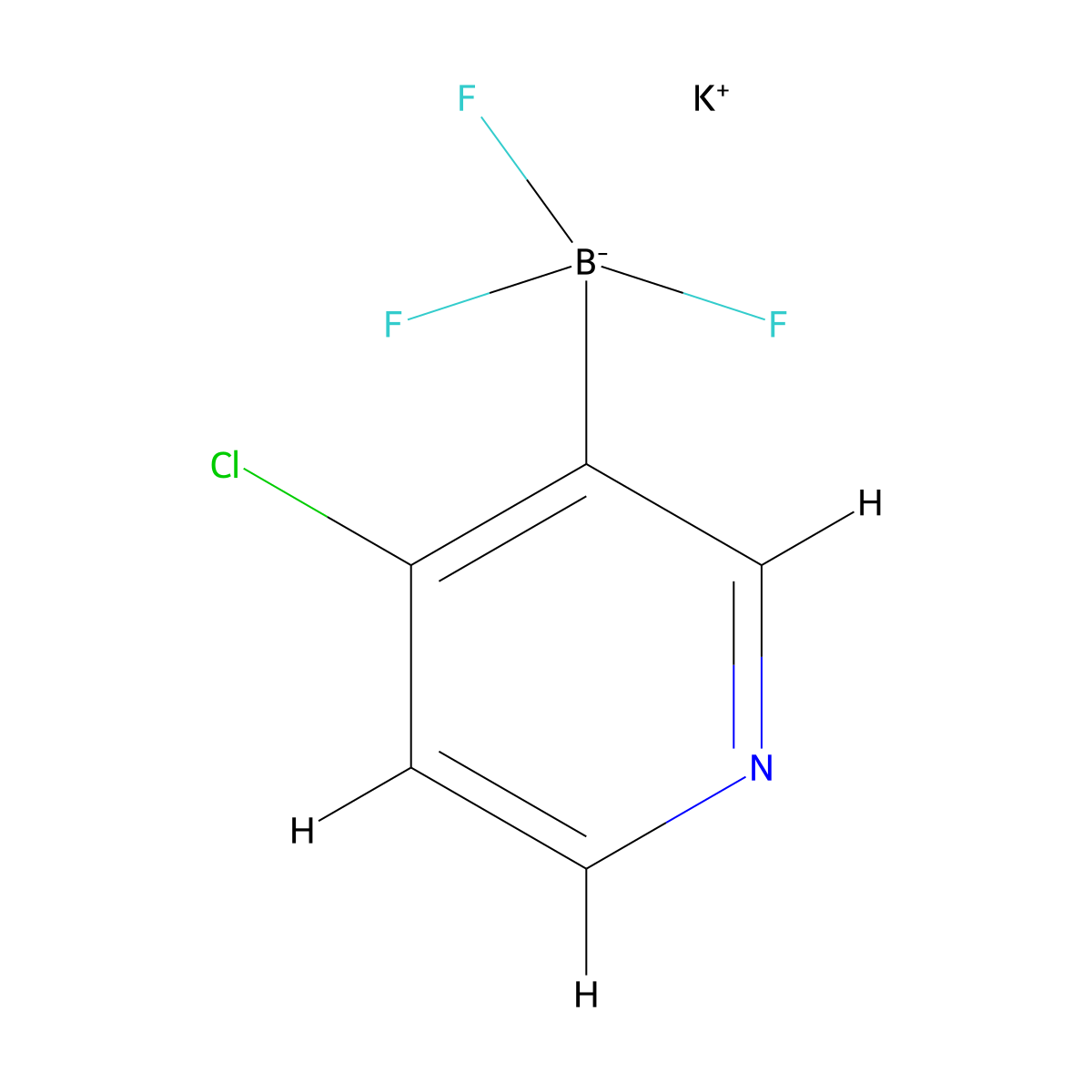 Potassium (4-chloropyridin-3-yl)trifluoroborate molecular structure, CAS 1245906-67-5