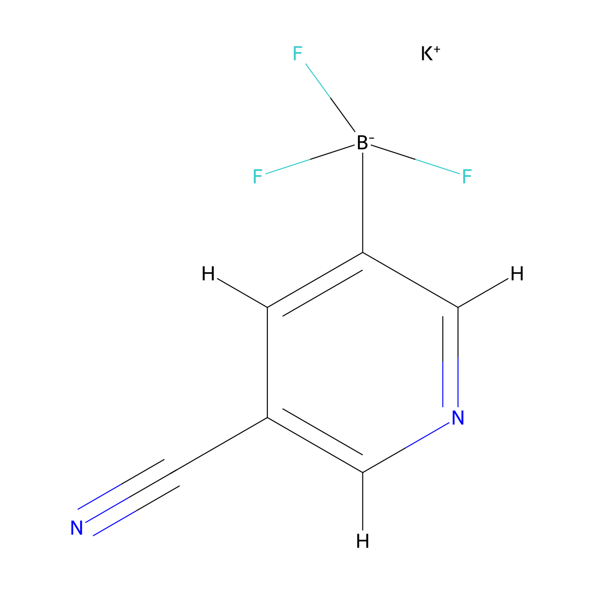 Potassium (5-cyanopyridin-3-yl)trifluoroborate molecular structure, CAS 1245906-68-6