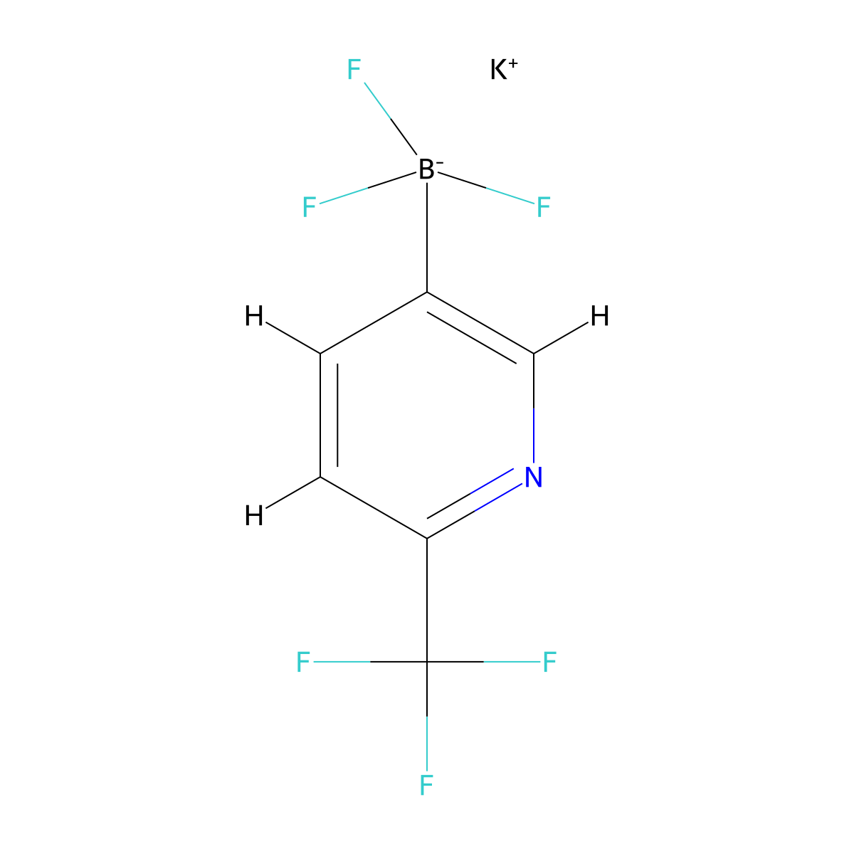 Potassium trifluoro(6-(trifluoromethyl)pyridin-3-yl)borate molecular structure, CAS 1245906-75-5