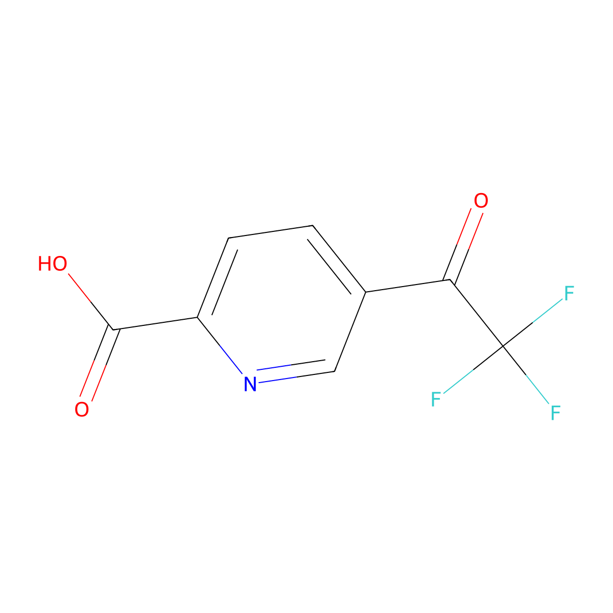 5-(Trifluoroacetyl)pyridine-2-carboxylicacid molecular structure, CAS 1245913-76-1