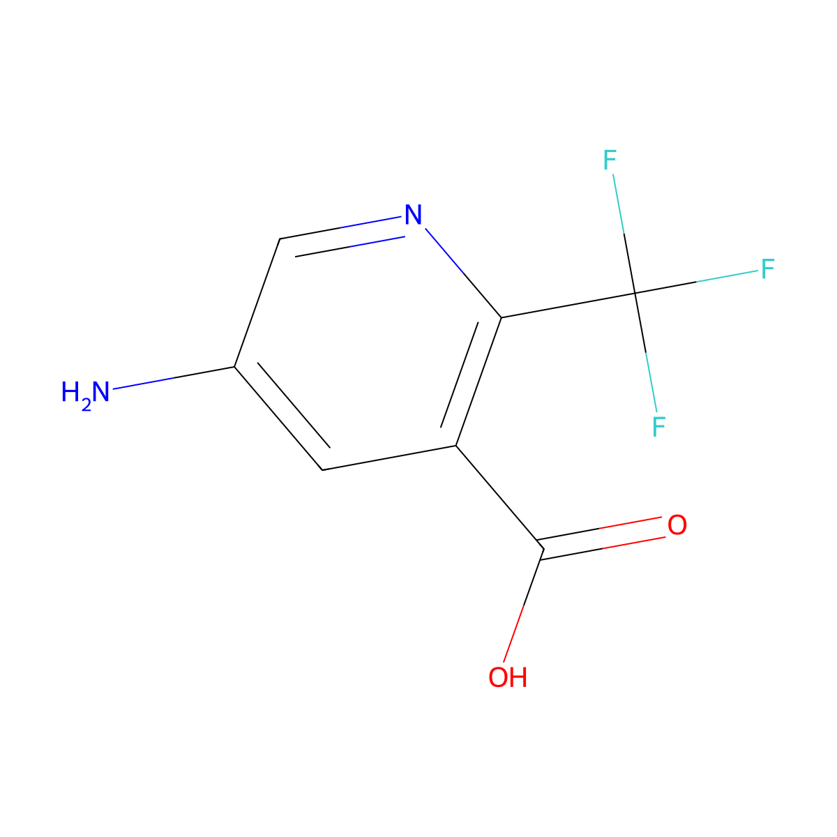 5-Amino-2-(trifluoromethyl)pyridine-3-carboxylic acid molecular structure, CAS 1245913-77-2