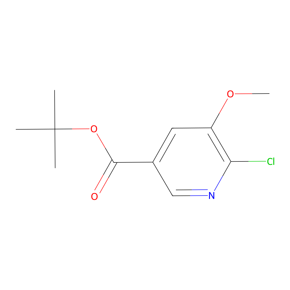 tert-Butyl6-chloro-5-methoxynicotinate molecular structure, CAS 1245914-19-5