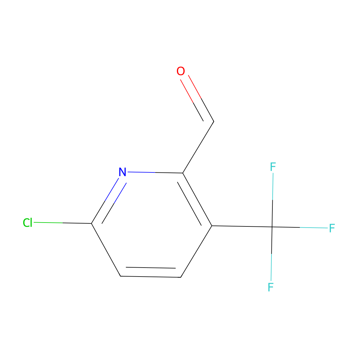 6-Chloro-3-(trifluoromethyl)picolinaldehyde molecular structure, CAS 1245914-65-1