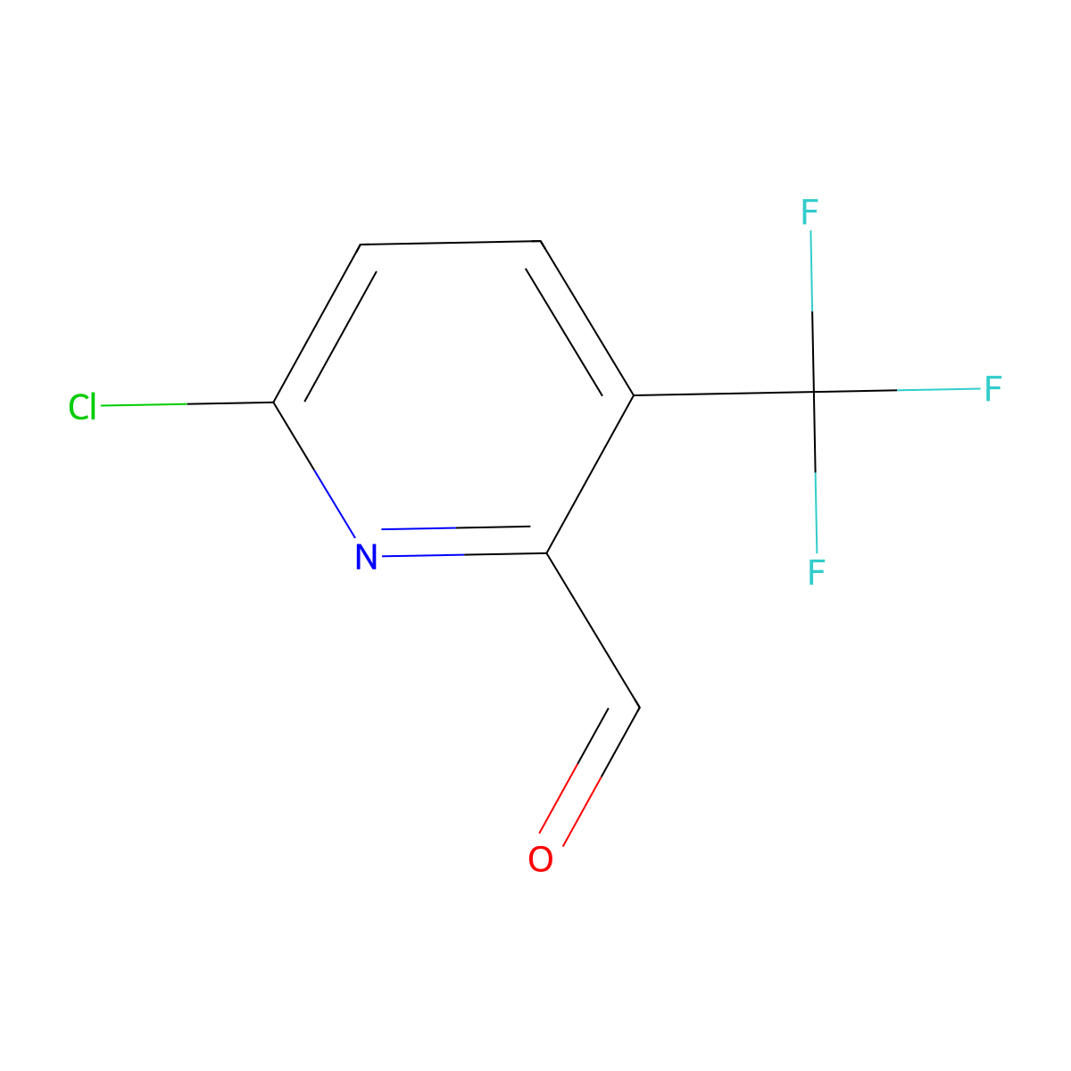 6-Chloro-3-(trifluoromethyl)picolinaldehyde molecular structure, CAS 1245914-65-1