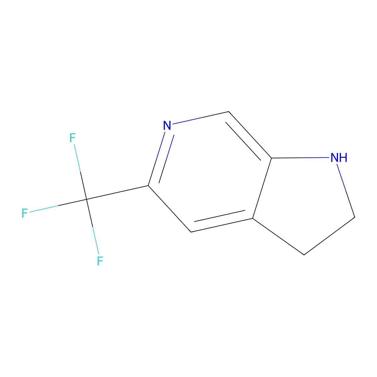 5-(Trifluoromethyl)-2,3-dihydro-1H-pyrrolo[2,3-c]pyridine molecular structure, CAS 1245914-66-2