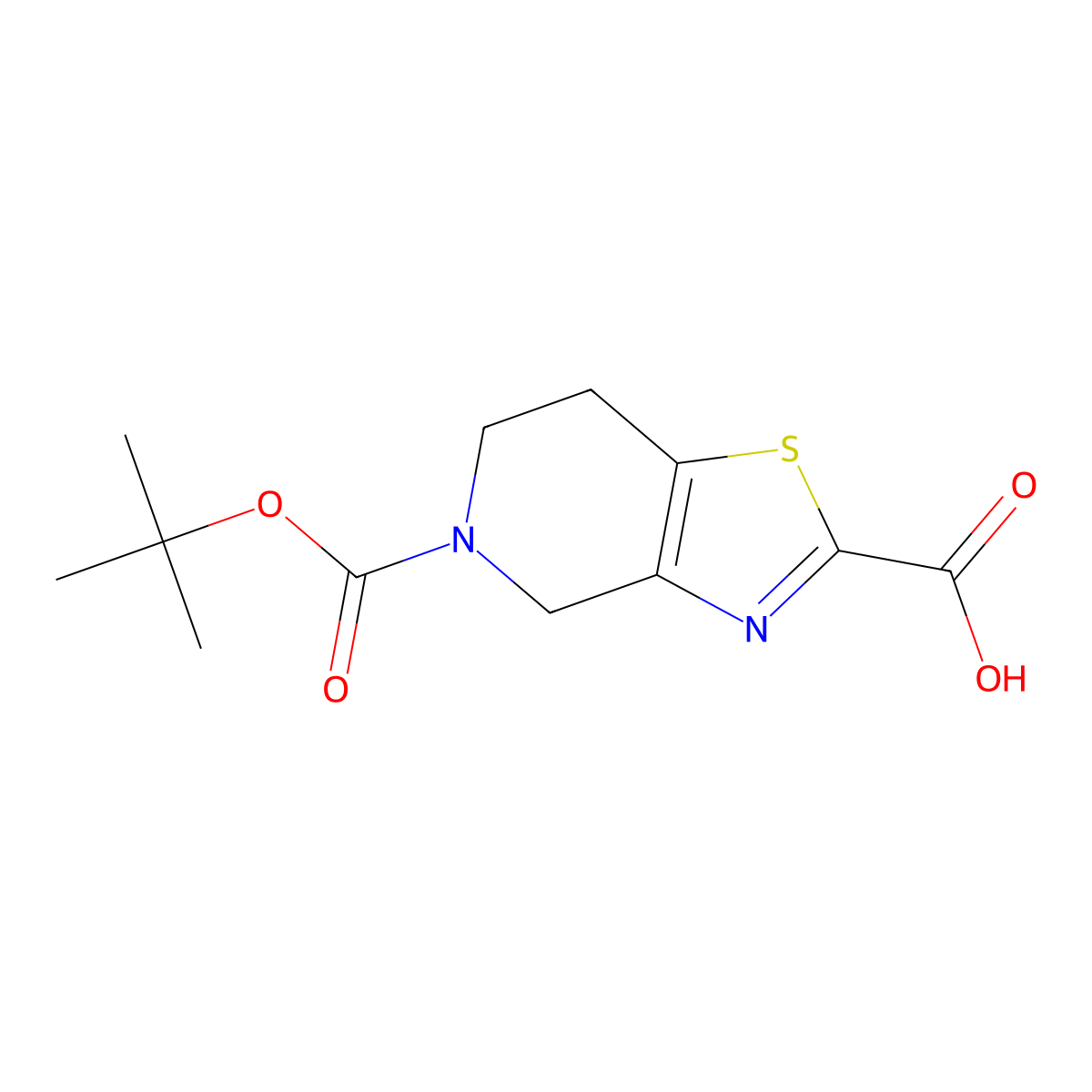 5-(Tert-butoxycarbonyl)-4,5,6,7-tetrahydrothiazolo[4,5-C]pyridine-2-carboxylic acid molecular structure, CAS 1245915-17-6