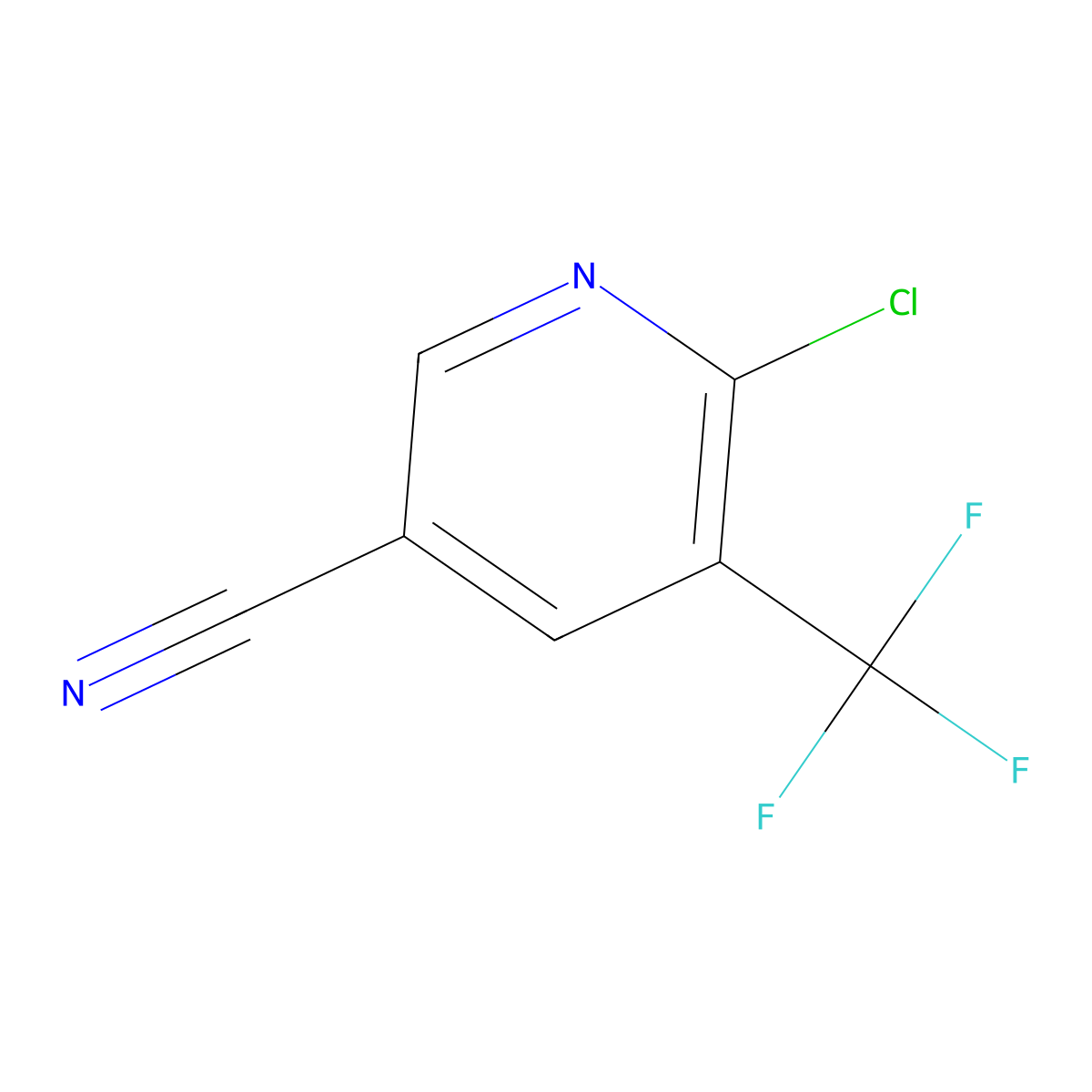 6-Chloro-5-(trifluoromethyl)-3-pyridinecarbonitrile molecular structure, CAS 1245915-29-0