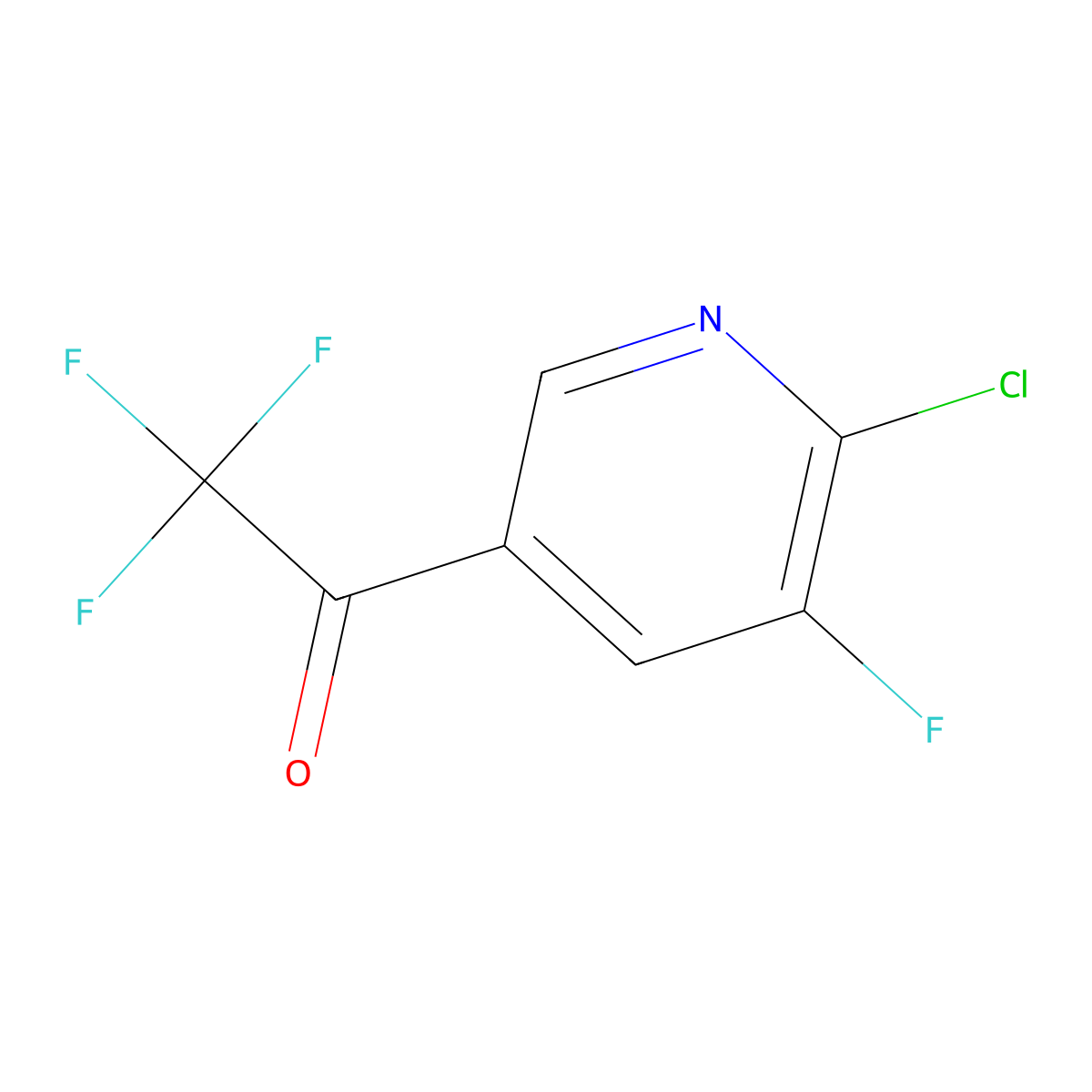 1-(6-Chloro-5-fluoropyridin-3-yl)-2,2,2-trifluoroethanone molecular structure, CAS 1245915-43-8