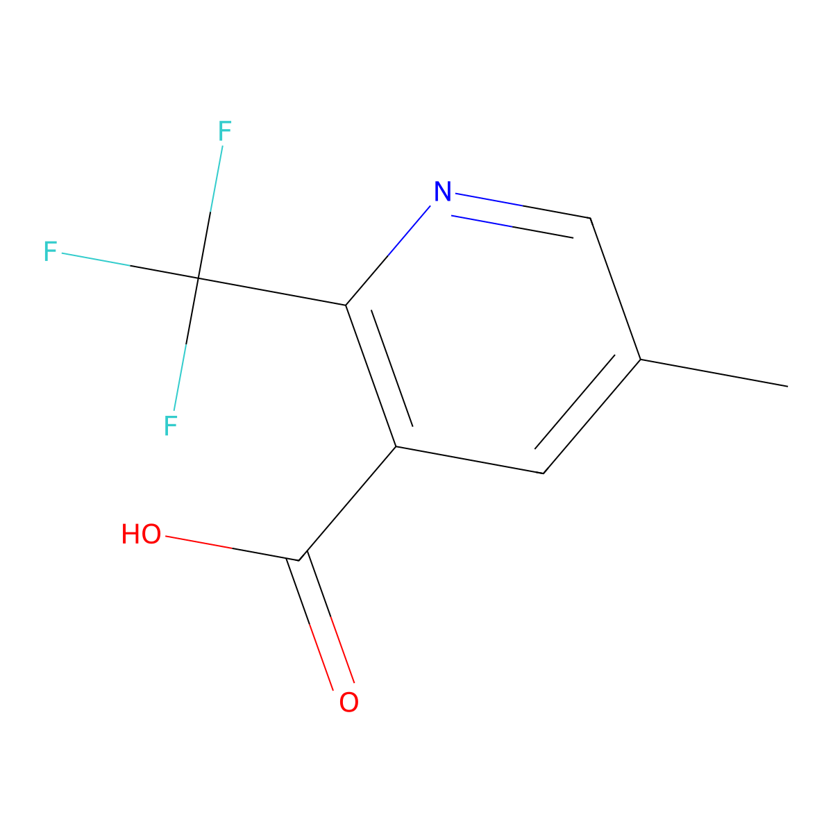 5-Methyl-2-(trifluoromethyl)nicotinic acid molecular structure, CAS 1245915-92-7