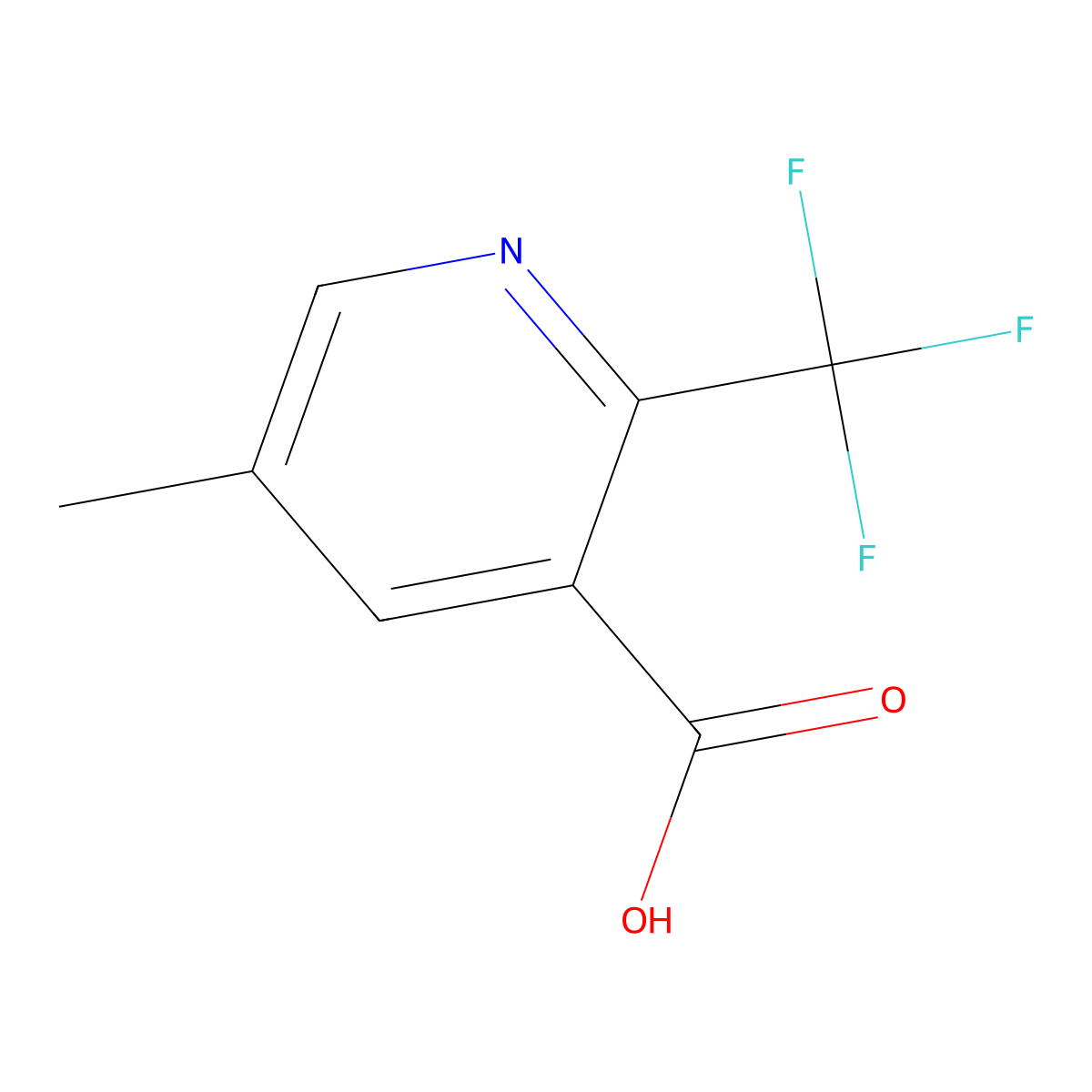 5-Methyl-2-(trifluoromethyl)nicotinic acid molecular structure, CAS 1245915-92-7