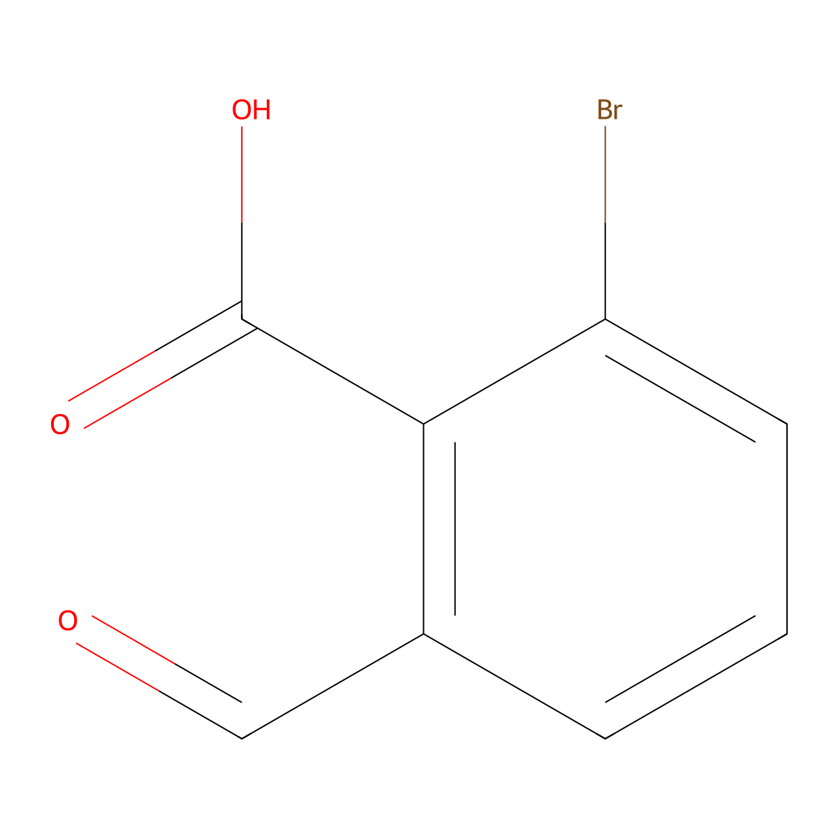 2-Bromo-6-formylbenzoic acid molecular structure, CAS 1245915-98-3