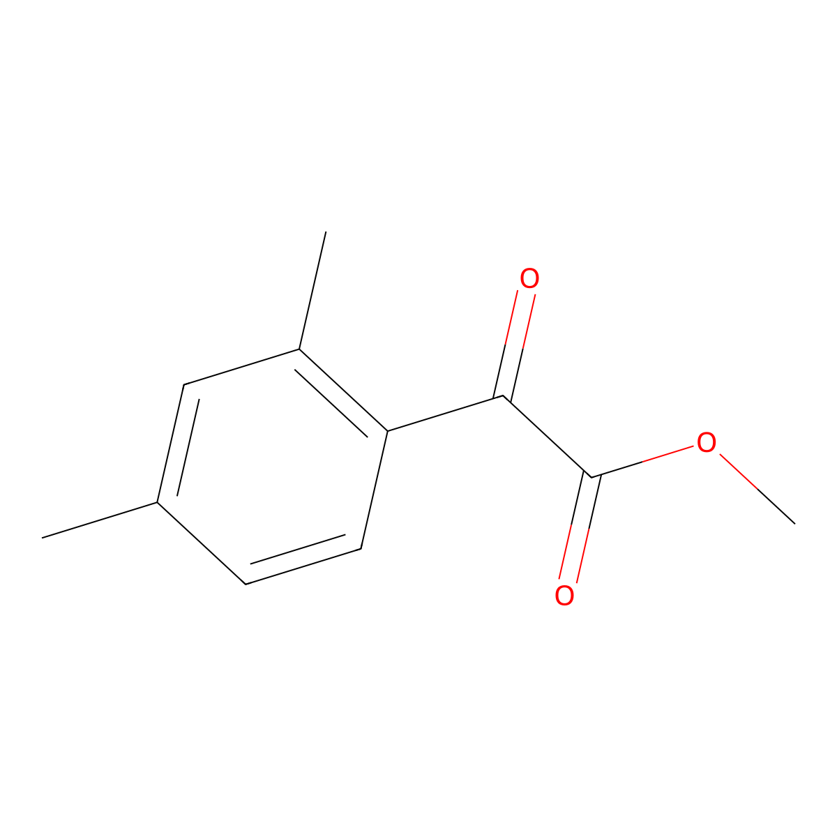 Methyl 2,4-dimethylbenzoylformate molecular structure, CAS 1245919-59-8