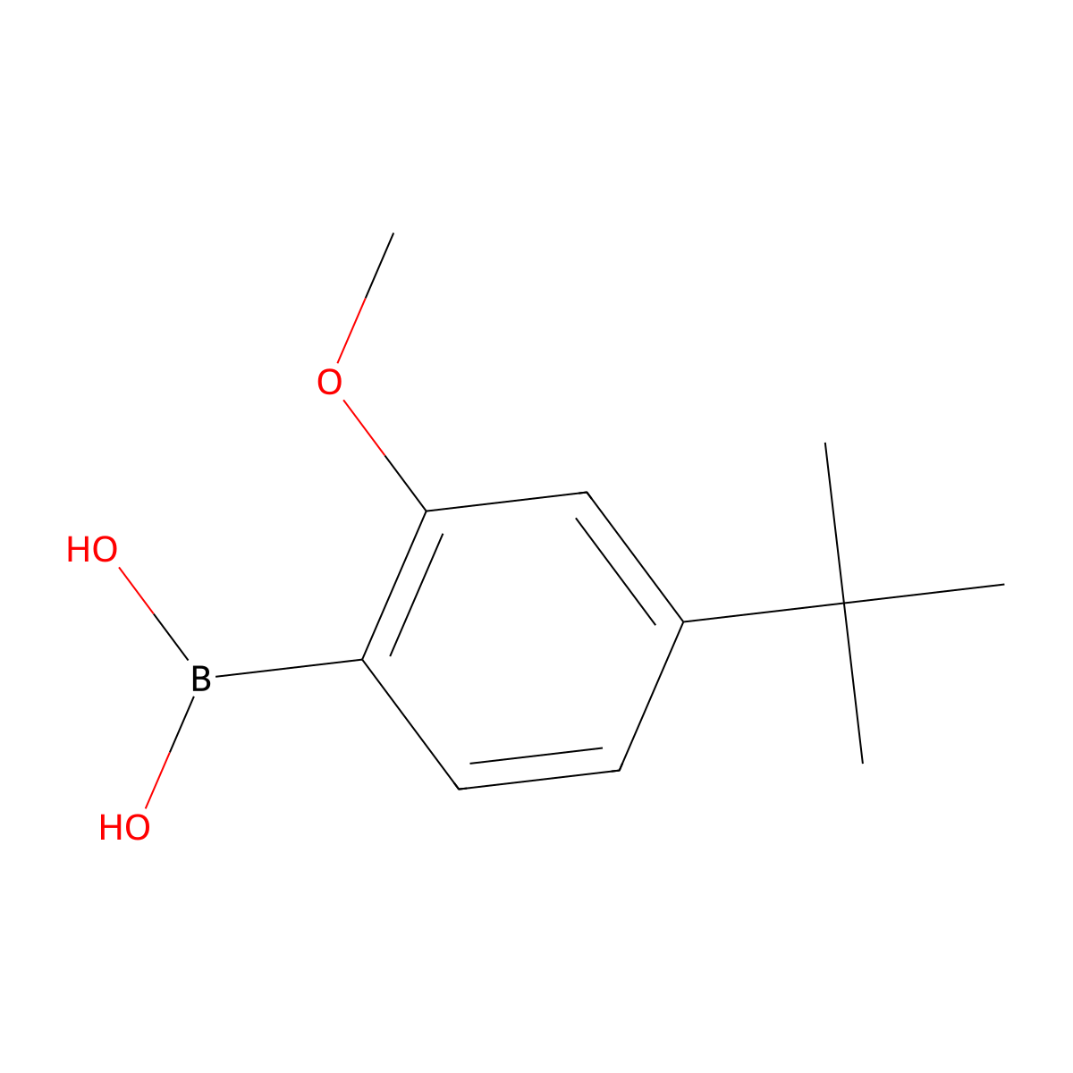 4-(Tert-butyl)-2-methoxyphenylboronic acid molecular structure, CAS 1245928-51-1