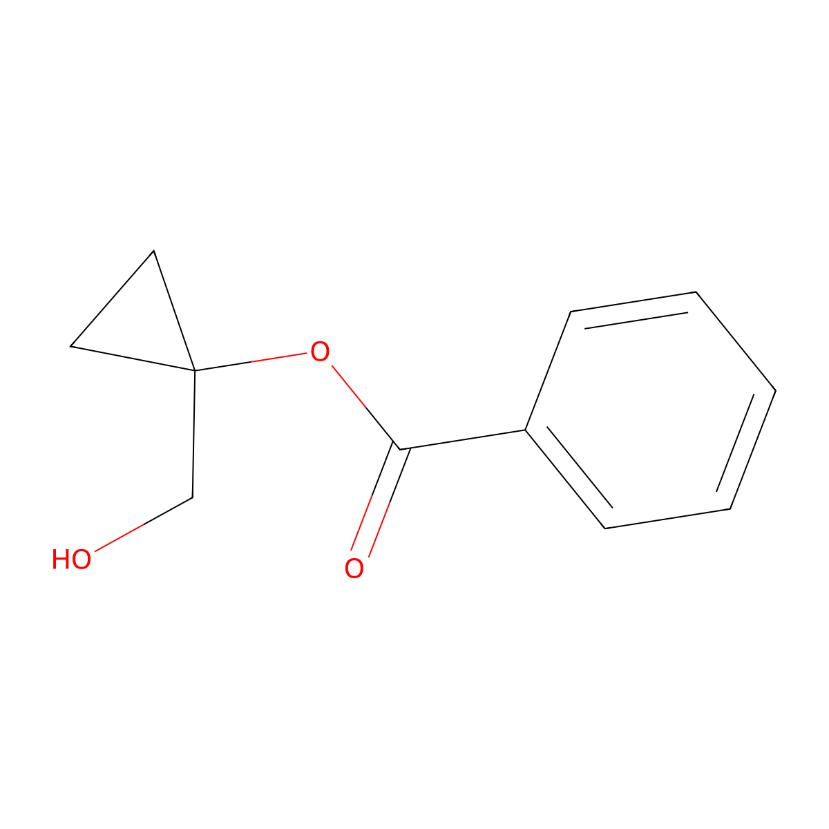 1-(Hydroxymethyl)cyclopropyl benzoate molecular structure, CAS 1245931-97-8