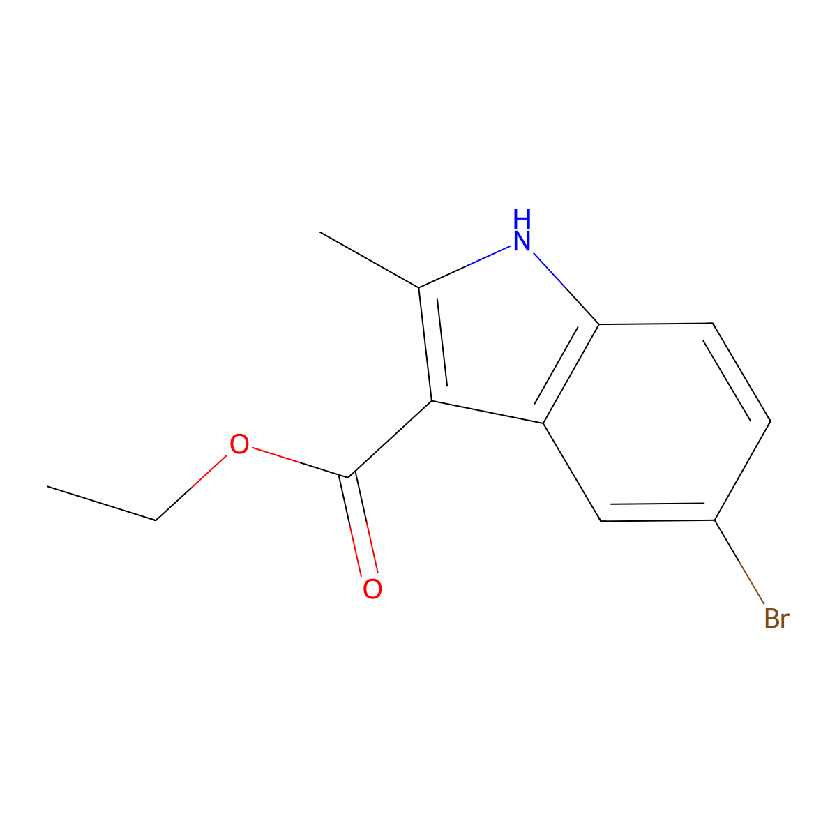 Ethyl 5-bromo-2-methyl-1H-indole-3-carboxylate molecular structure, CAS 1245933-87-2