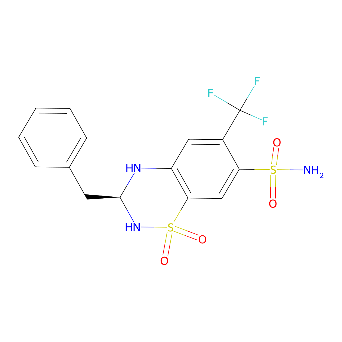 (S)-Bendroflumethiazide molecular structure, CAS 1245935-40-3