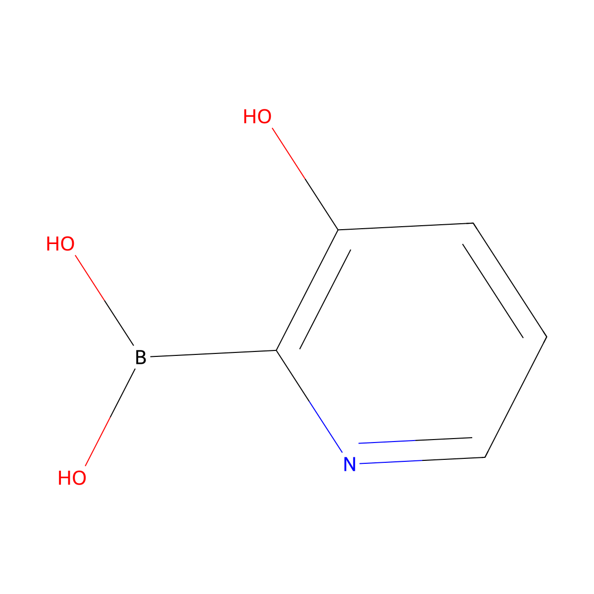 (3-Hydroxypyridin-2-yl)boronic acid molecular structure, CAS 1245942-28-2