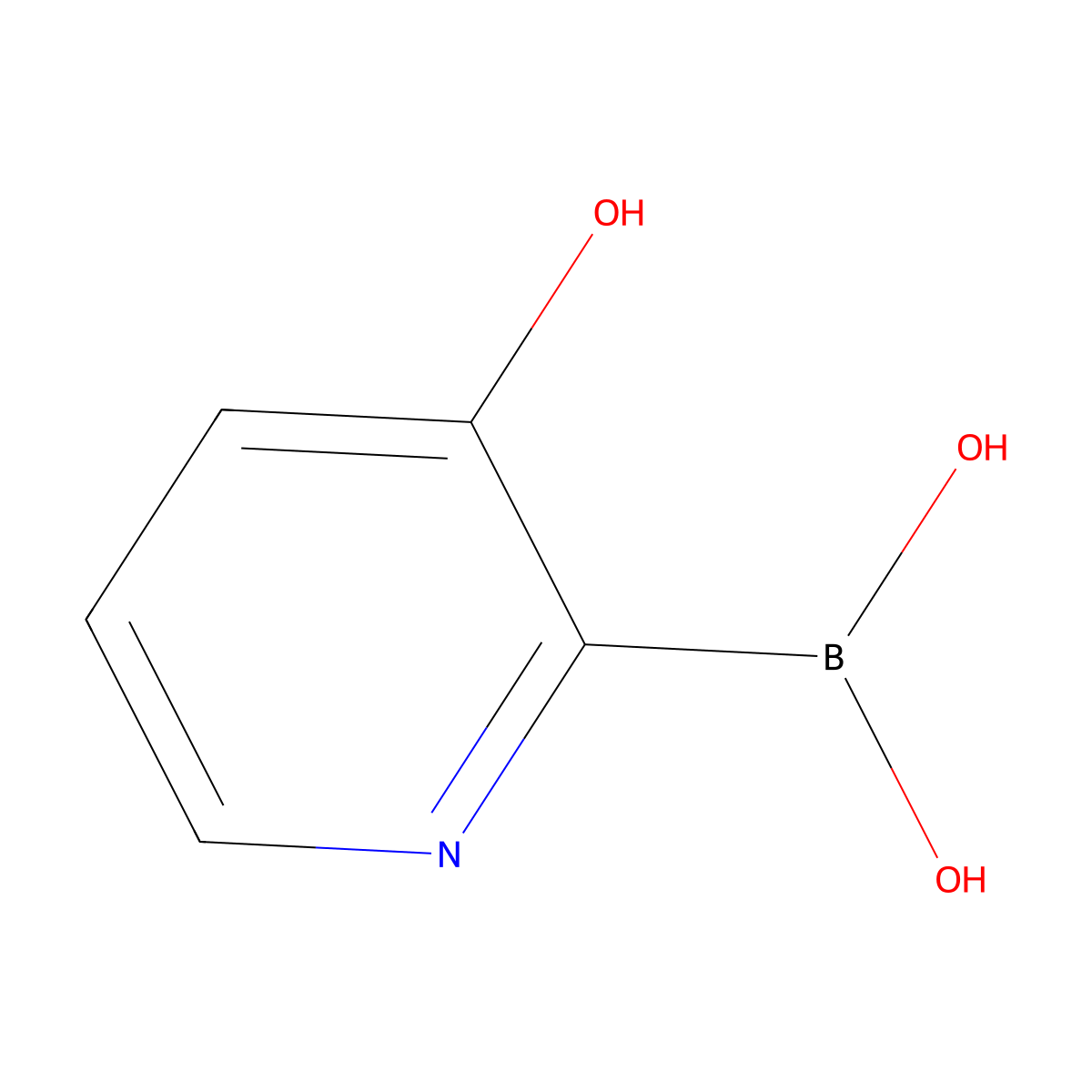 (3-Hydroxypyridin-2-yl)boronic acid molecular structure, CAS 1245942-28-2