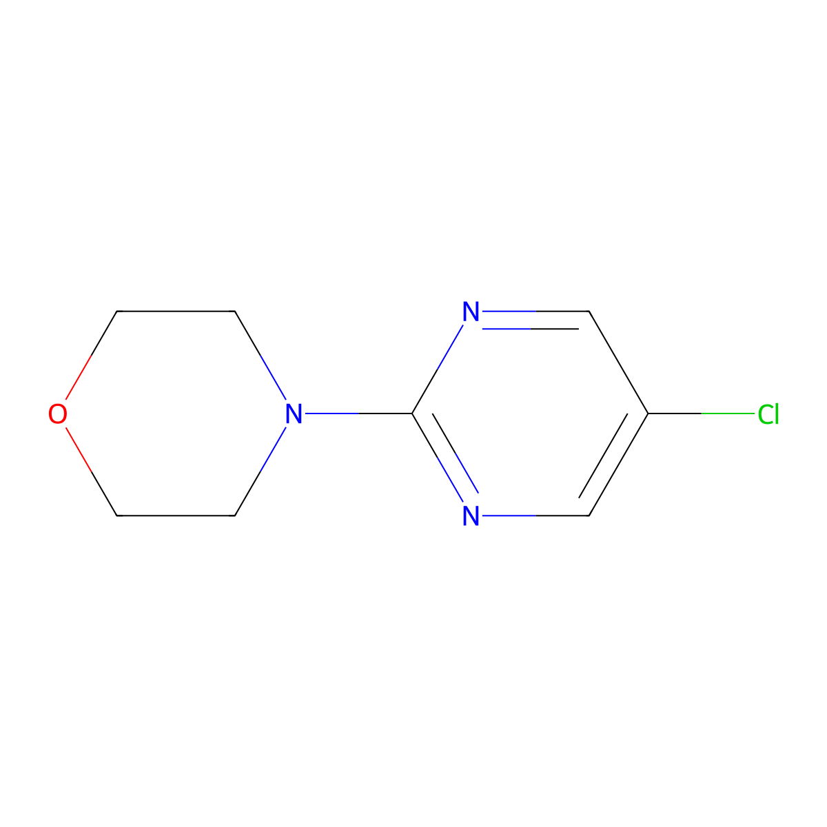 4-(5-Chloropyrimidin-2-yl)morpholine molecular structure, CAS 124595-95-5