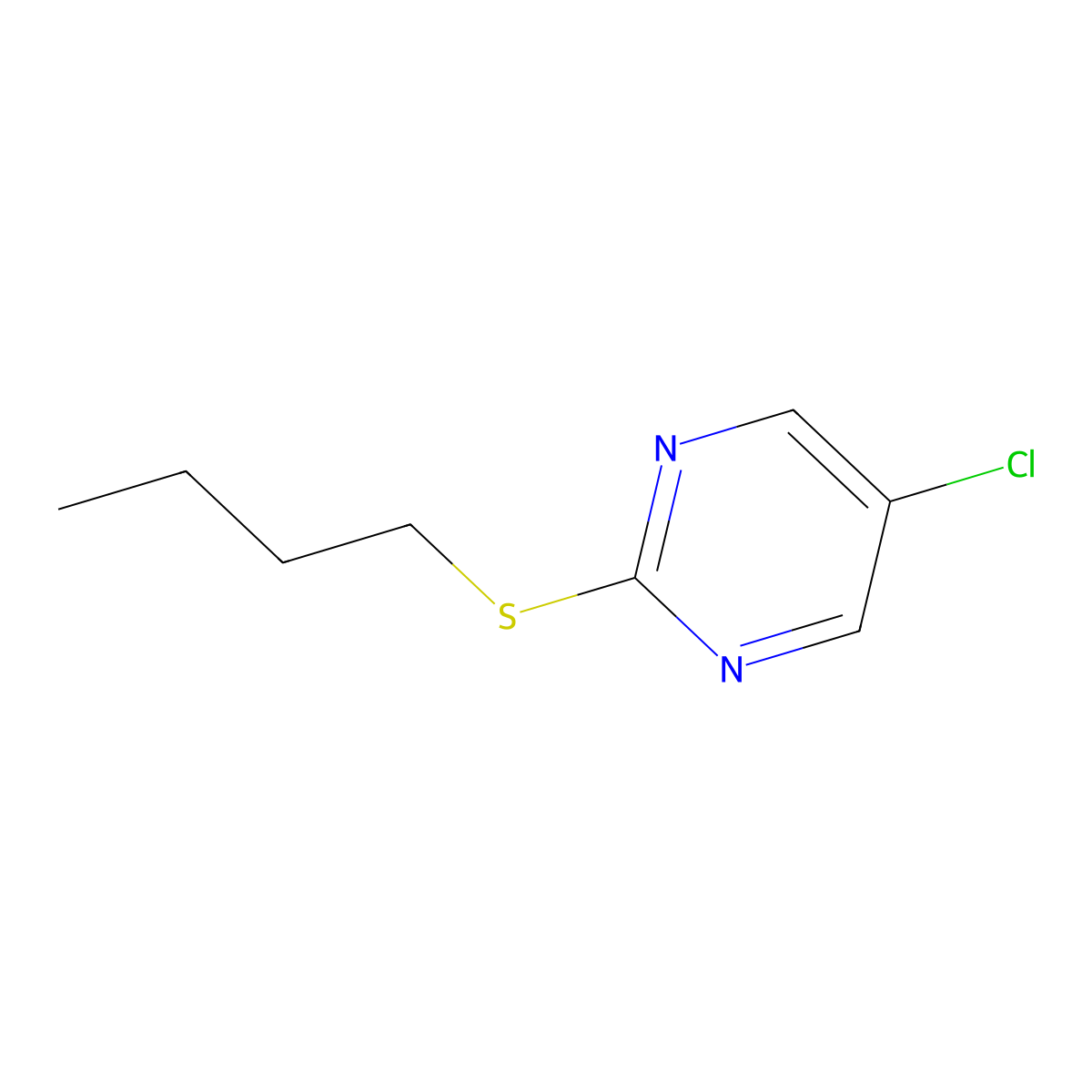 2-(Butylsulfanyl)-5-chloropyrimidine molecular structure, CAS 124595-97-7