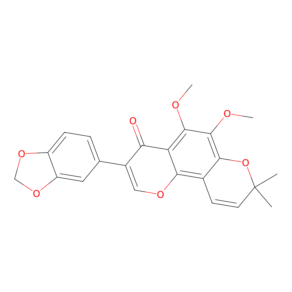5-Methoxydurmillone molecular structure, CAS 124596-67-4