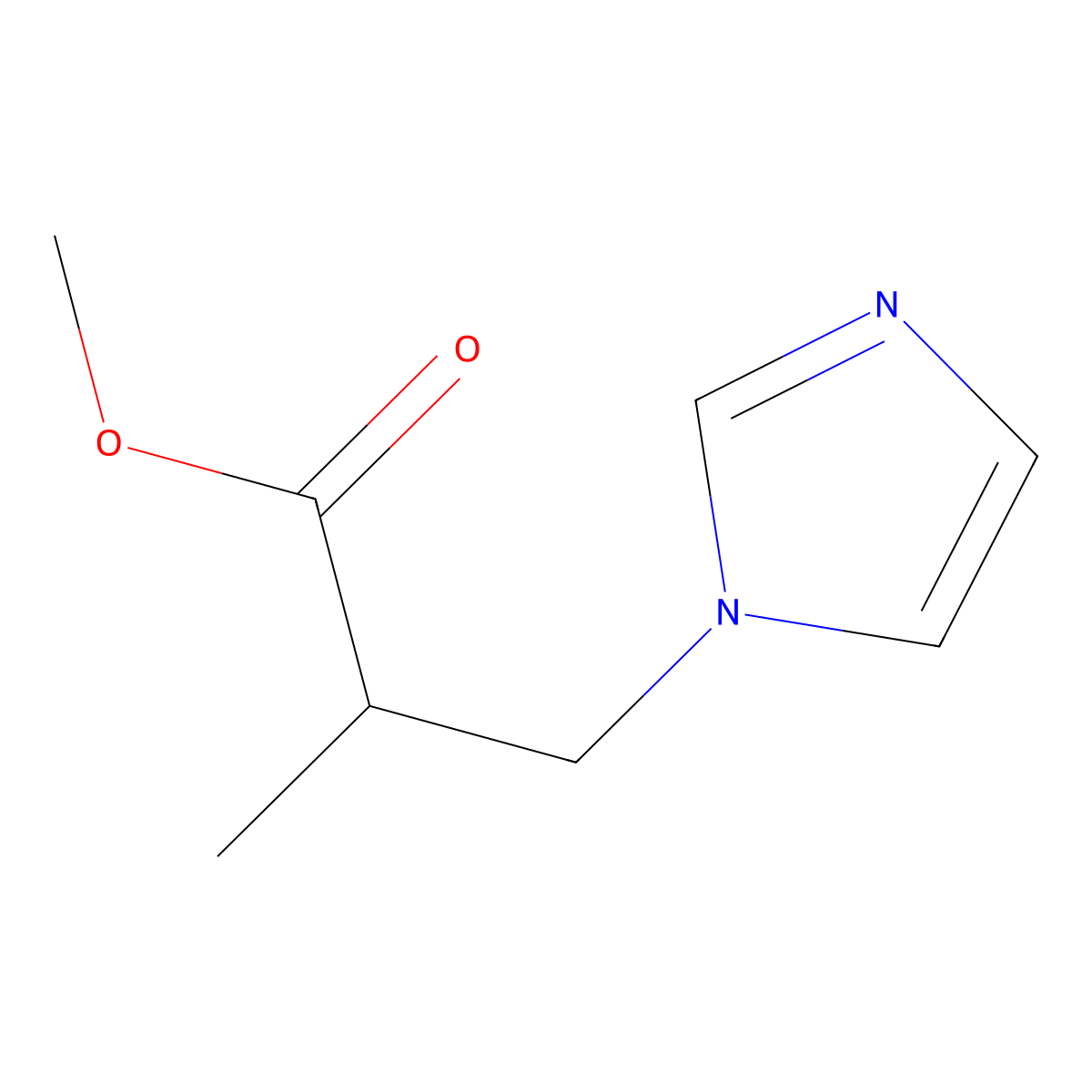 Methyl 3-(1H-imidazol-1-yl)-2-methylpropanoate molecular structure, CAS 124596-95-8