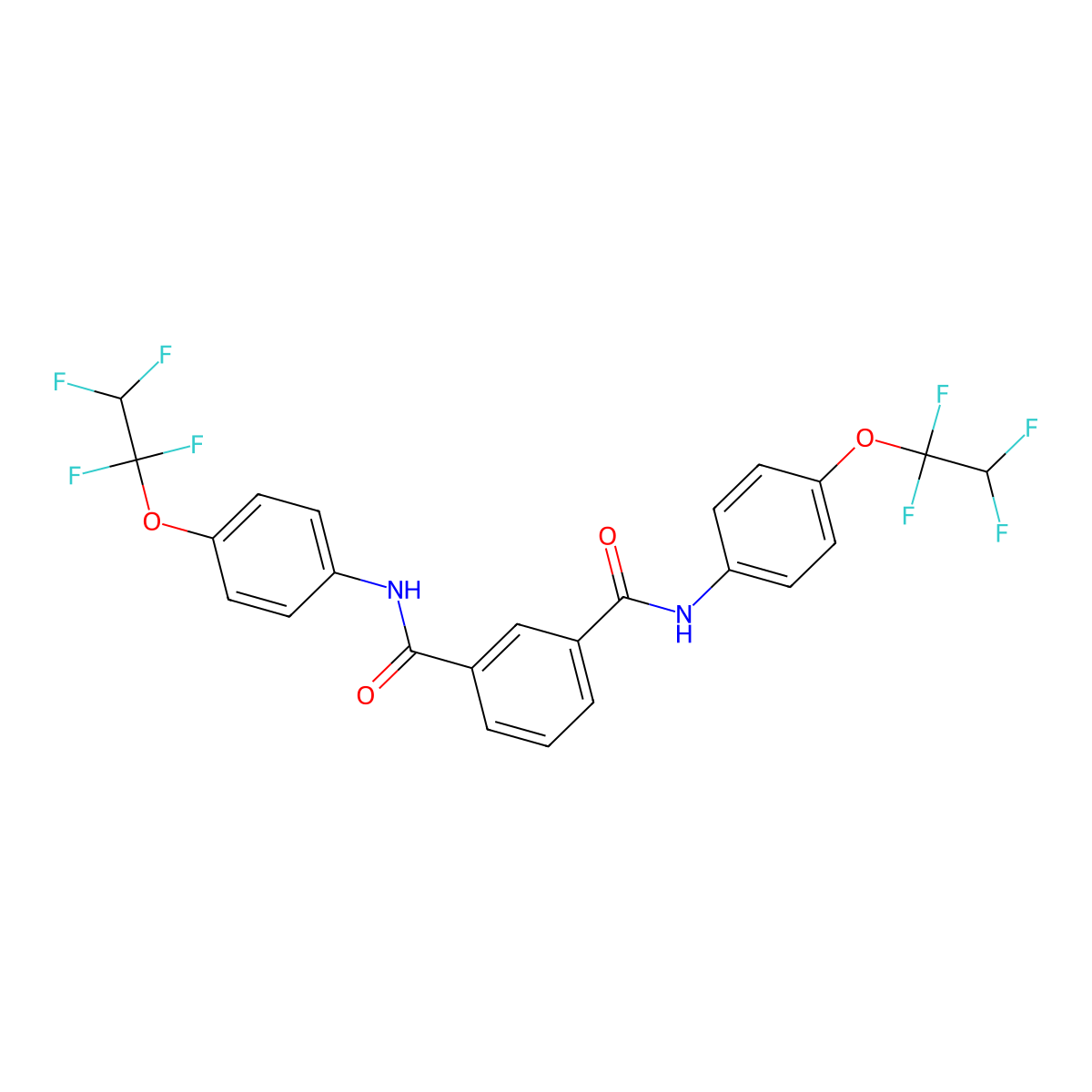N1,N3-bis(4-(1,1,2,2-tetrafluoroethoxy)phenyl)isophthalamide molecular structure, CAS 124597-23-5