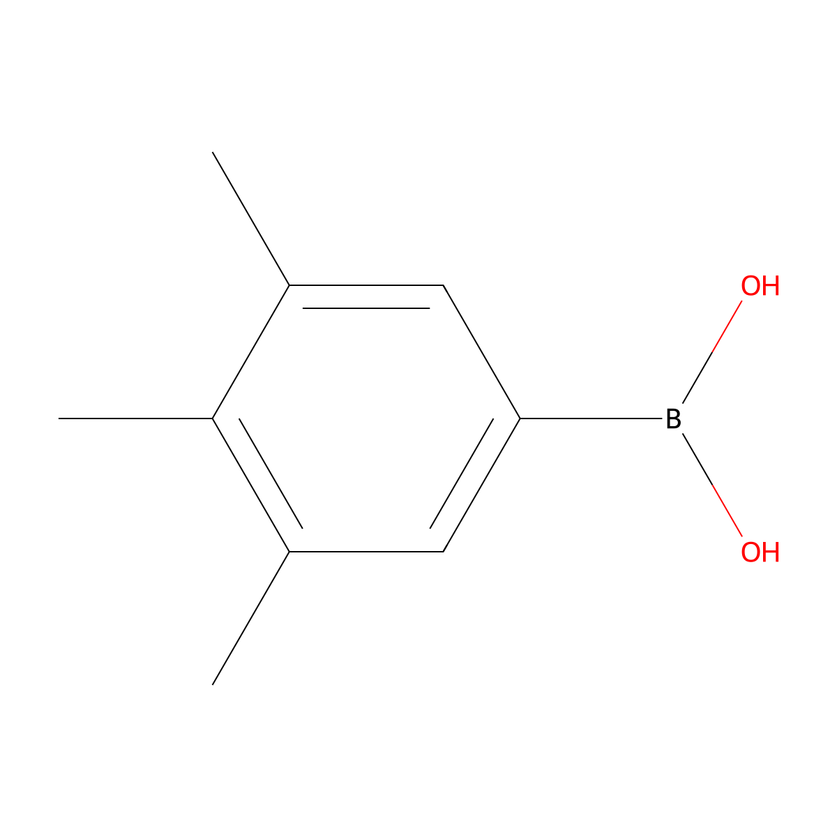 (3,4,5-Trimethylphenyl)boronic acid molecular structure, CAS 1246022-53-6