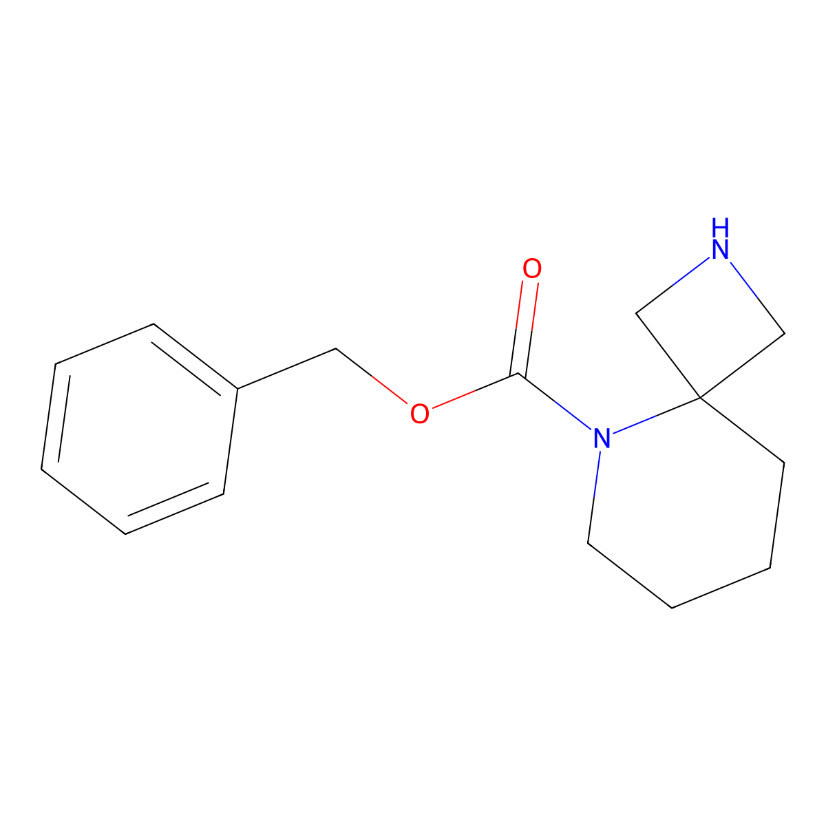 Benzyl 2,5-diazaspiro[3.5]nonane-5-carboxylate molecular structure, CAS 1246032-36-9