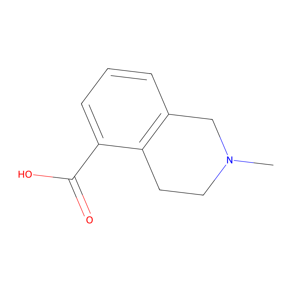 2-Methyl-1,2,3,4-tetrahydroisoquinoline-5-carboxylic acid molecular structure, CAS 1246032-87-0