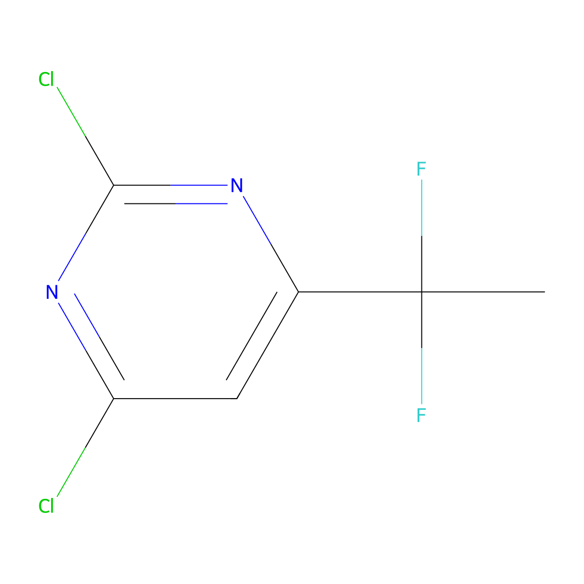 2,4-Dichloro-6-(1,1-difluoroethyl)pyrimidine molecular structure, CAS 1246034-15-0