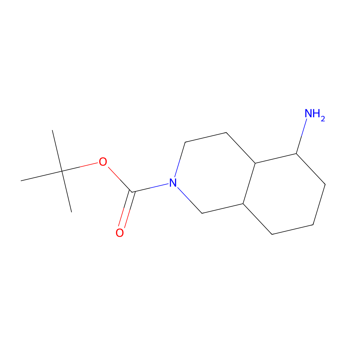 Tert-butyl 5-amino-decahydroisoquinoline-2-carboxylate molecular structure, CAS 1246034-54-7