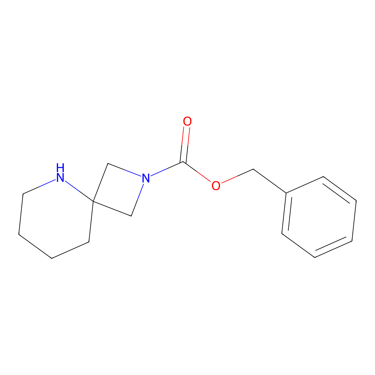 Benzyl 2,5-diazaspiro[3.5]nonane-2-carboxylate molecular structure, CAS 1246034-85-4