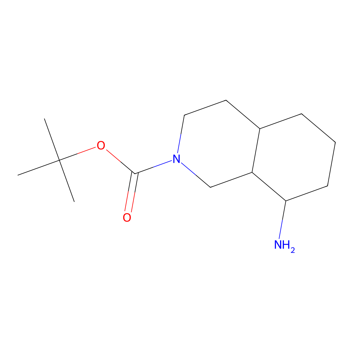 Tert-butyl 8-amino-decahydroisoquinoline-2-carboxylate molecular structure, CAS 1246034-89-8